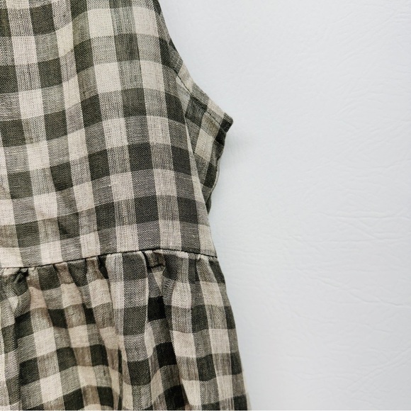 OLIVACEOUS PLAID LINEN MINI DRESS SIZE L NWT - Picture 4 of 8